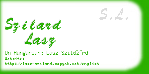 szilard lasz business card